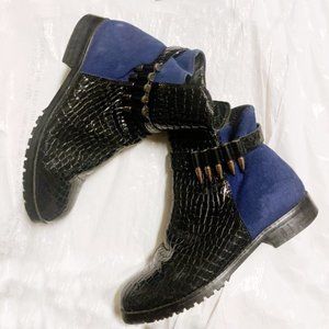 Bullet suede leather boots women Hermès runway style